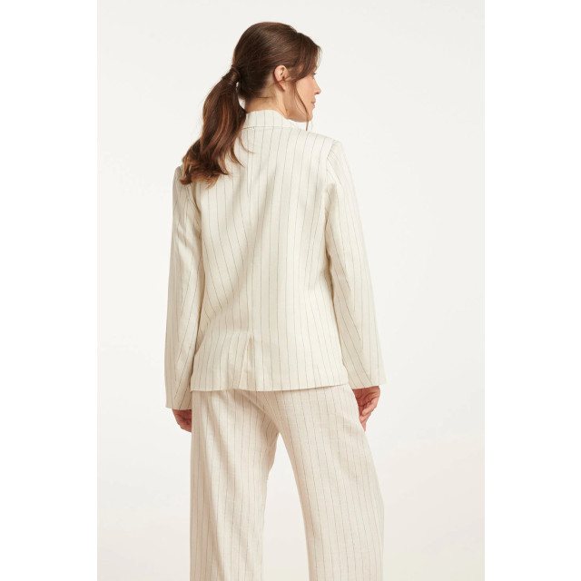 Smashed Lemon 25130 te pinstripe linnen blazer | 25130-000-999 large