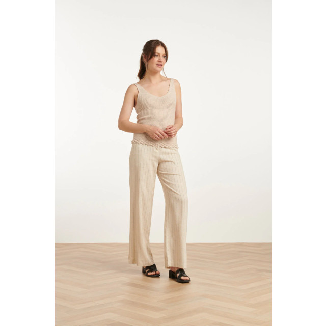 Smashed Lemon 25107 e gebreide strappy top met scallop rand | 8720331327653 large