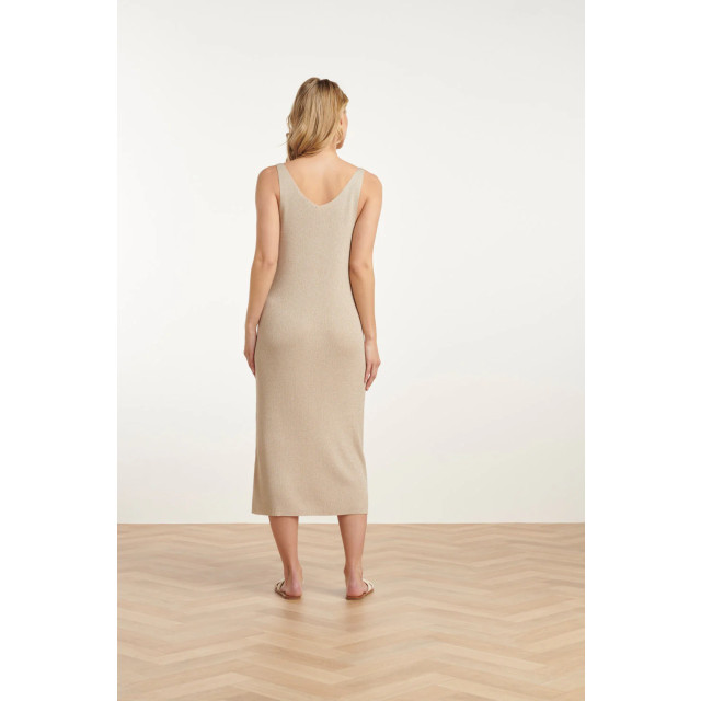 Smashed Lemon 25106 lurex gebreide strappy midi-jurk | 25106-720-4XL large