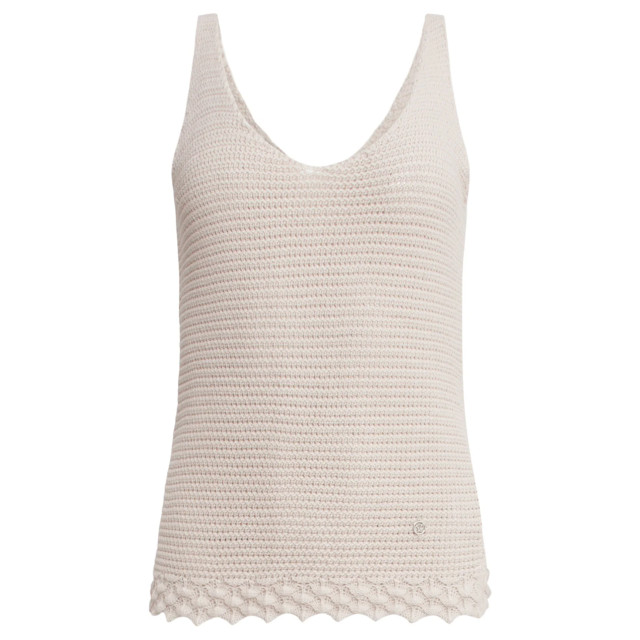 Smashed Lemon 25107 e gebreide strappy top met scallop rand | 8720331327653 large