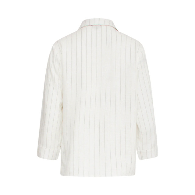 Smashed Lemon 25129 te pinstripe linnen top met v-hals | 25129-000-999 large