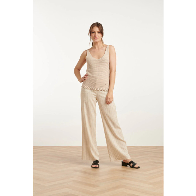 Smashed Lemon 25107 e gebreide strappy top met scallop rand | 8720331327653 large