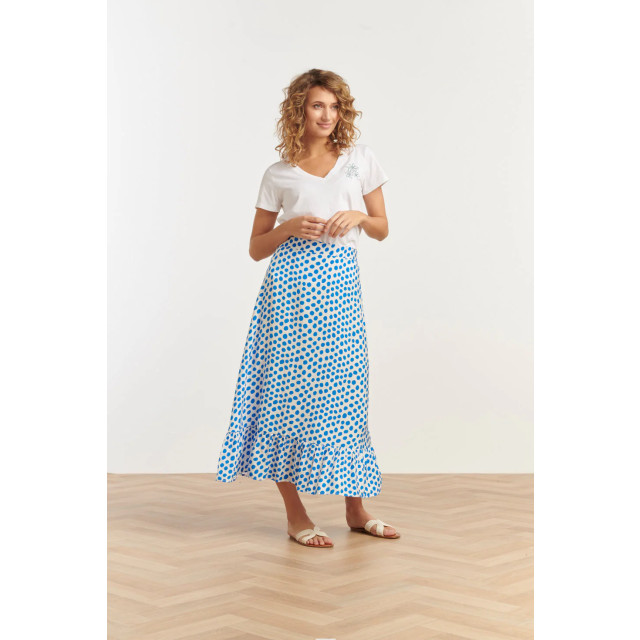Smashed Lemon 25085 zomer maxi rok met polkadots | 25085-000-650 large