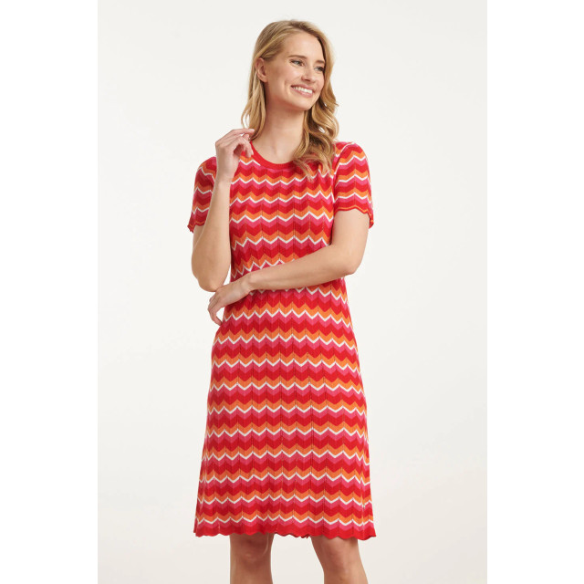Smashed Lemon 25098 multicoloured zigzag knitted jurk | 25098-450-998 large