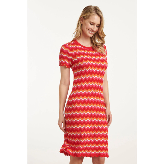 Smashed Lemon 25098 multicoloured zigzag knitted jurk | 25098-450-998 large