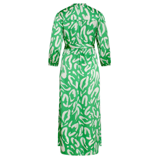 Smashed Lemon 25082 satin maxi jurk met te dierenprint | 25082-530-000 large
