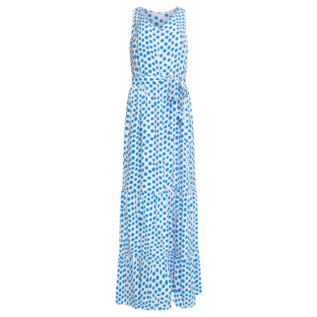 Smashed Lemon 25084 maxi jurk met kobalt polka dot print | 25084-000-650 large Smashed Lemon 25084 maxi jurk met kobalt polka dot print | 25084-000-650 large