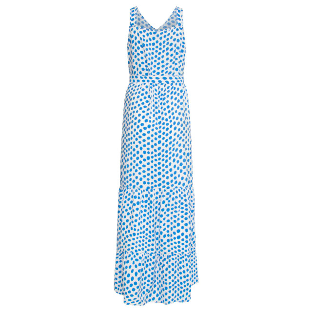 Smashed Lemon 25084 maxi jurk met kobalt polka dot print | 25084-000-650 large Smashed Lemon 25084 maxi jurk met kobalt polka dot print | 25084-000-650 large