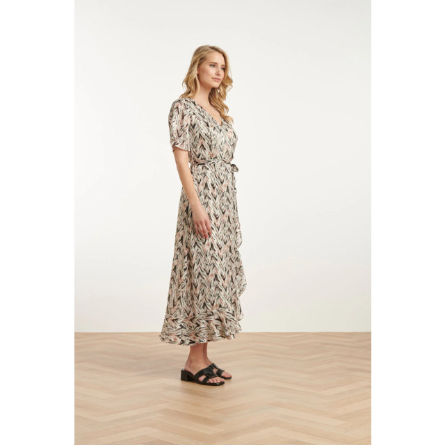 Smashed Lemon 25078 chiffon overlap maxi jurk met , graphic print | 25078-010-998 large Smashed Lemon 25078 chiffon overlap maxi jurk met , graphic print | 25078-010-998 large