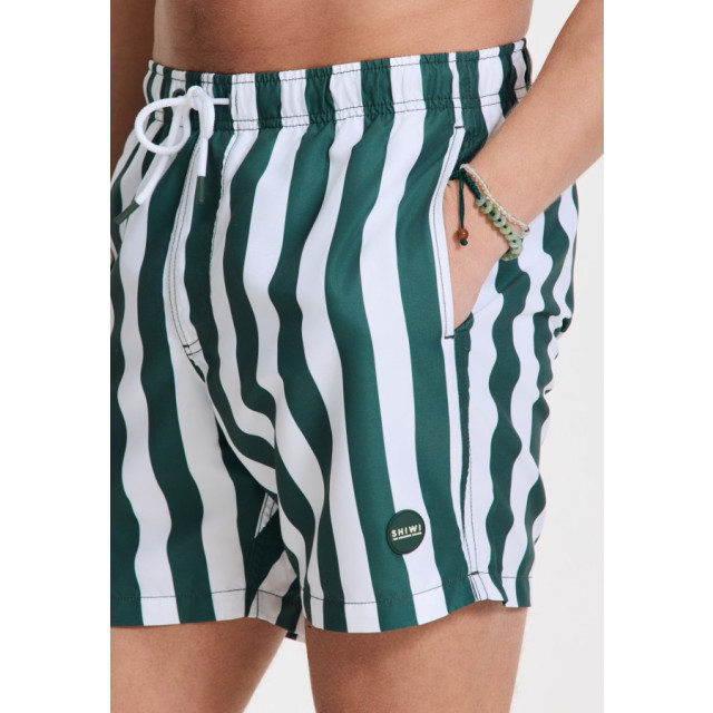 Shiwi 1441100200 broad stripe 7835 green leaf stripe swim short  7835 Green Leaf Stripe/1441100200 Broad Stripe large