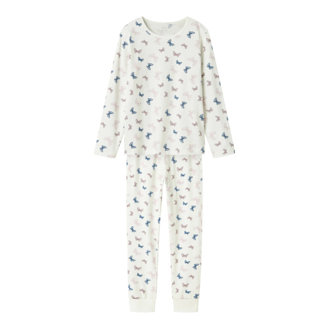 Name It Meisjes lange pyjama set nkfnightset vlinder print crème 13241969 large