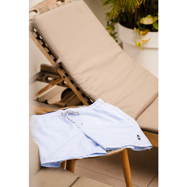 Happy Shorts Heren zwemshort lichtblauw/wit gestreept HS-SW-1148 large