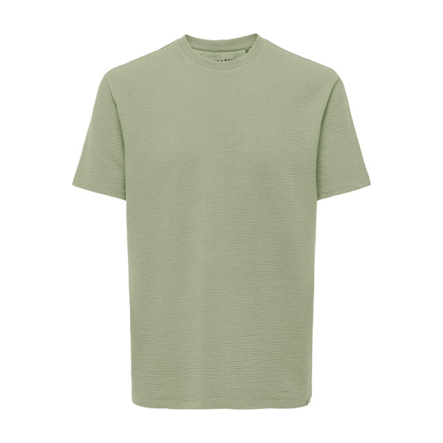 Only & Sons Onskian reg seersucker ss tee olijf 5339.22.0013 large