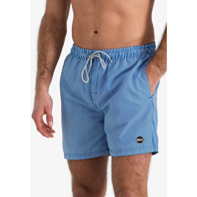 Happy Shorts Heren zwemshort blauw/wit gestreept HS-SW-1170 large