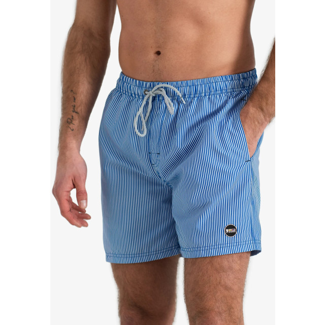Happy Shorts Heren zwemshort blauw/wit gestreept HS-SW-1170 large