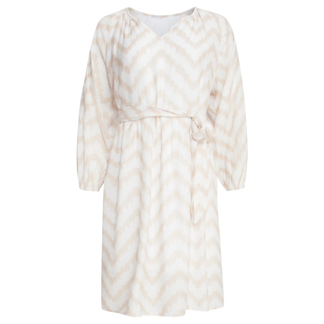 Smashed Lemon 25014 zachtevloeiende 3/4 mouw jurk met zigzag print | 25014-010-720 large Smashed Lemon 25014 zachtevloeiende 3/4 mouw jurk met zigzag print | 25014-010-720 large