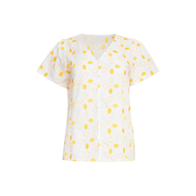 Smashed Lemon 25016 te katoenen blouse met citroen borduursels | 8720331319092 large