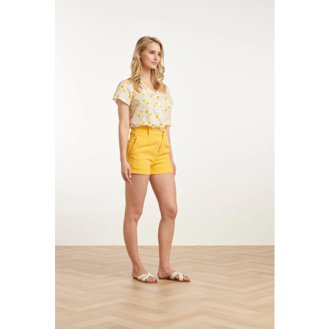 Smashed Lemon 25016 te katoenen blouse met citroen borduursels | 8720331319092 large