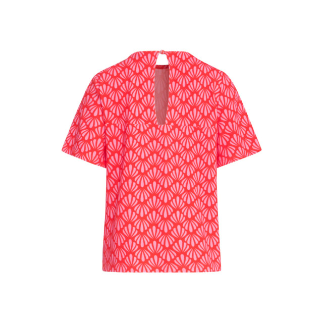 Smashed Lemon 25040 stretchy rondhals top met schelpprint | 8720331320968 large