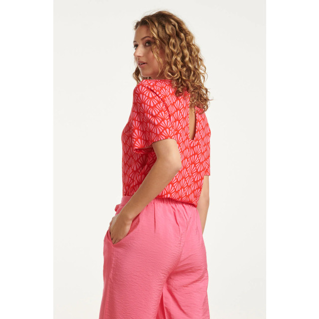 Smashed Lemon 25040 stretchy rondhals top met schelpprint | 8720331320968 large