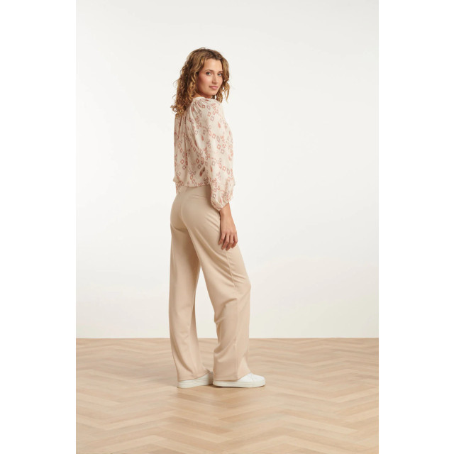 Smashed Lemon 25043 v-hals blouse met aztec printnude tinten | 8720331321262 large