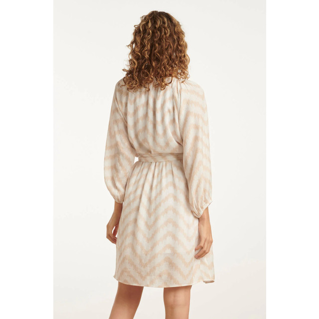 Smashed Lemon 25014 zachtevloeiende 3/4 mouw jurk met zigzag print | 25014-010-720 large Smashed Lemon 25014 zachtevloeiende 3/4 mouw jurk met zigzag print | 25014-010-720 large