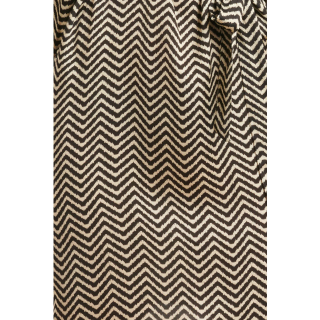 Smashed Lemon 25048 korte satijn jurk met zigzagprint | 25048-010-999 large Smashed Lemon 25048 korte satijn jurk met zigzagprint | 25048-010-999 large