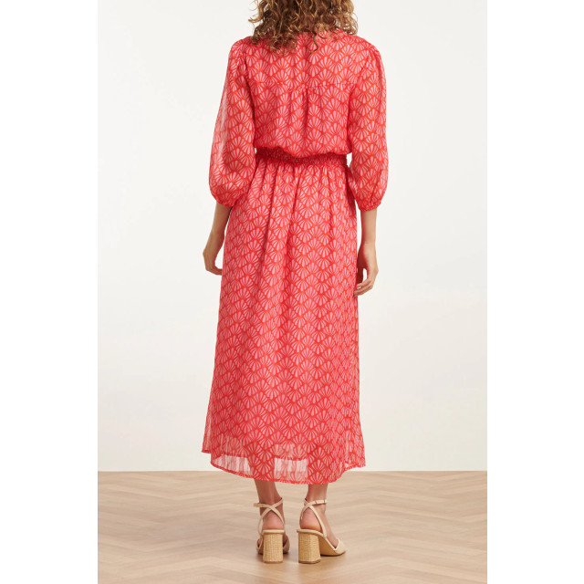 Smashed Lemon 25050 elegante maxi chiffon jurk met schelpprint | 25050-450-420 large