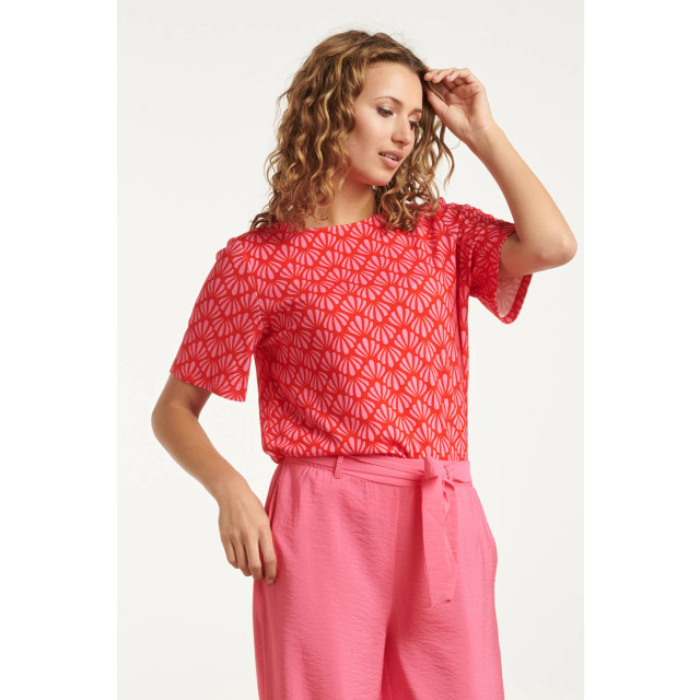 Smashed Lemon 25040 stretchy rondhals top met schelpprint | 8720331320968 large