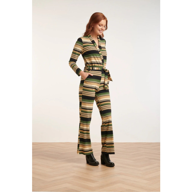Smashed Lemon 24731 zigzag print travel kwaliteit jumpsuit | 24731-720-998 large