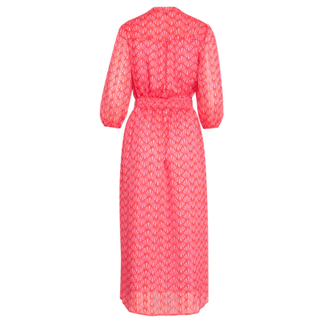 Smashed Lemon 25050 elegante maxi chiffon jurk met schelpprint | 25050-450-420 large