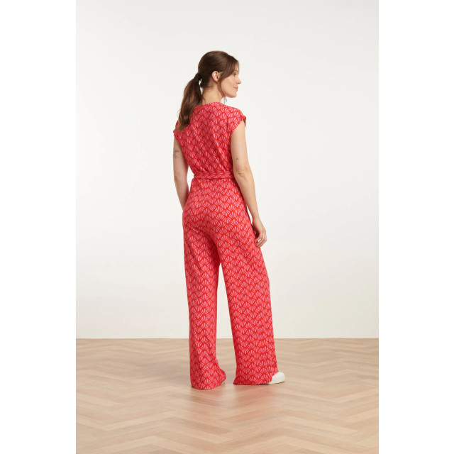 Smashed Lemon 25039 v-vormige jumpsuit met overlappende halslijnschelpprint | 25039-450-420 large