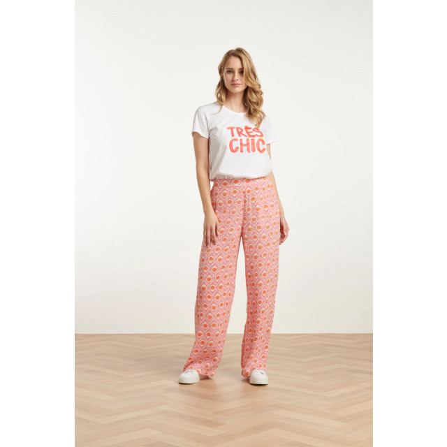 Smashed Lemon 25231 te katoenen t-shirt met tres chic opdrukperzik | 8720331343431 large