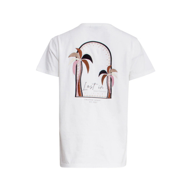 Smashed Lemon 25230 te katoenen t-shirt met palmprintmauve e hues | 8720331343356 large