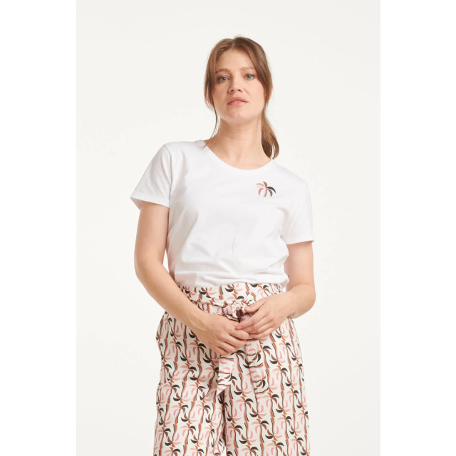 Smashed Lemon 25230 te katoenen t-shirt met palmprintmauve e hues | 8720331343356 large