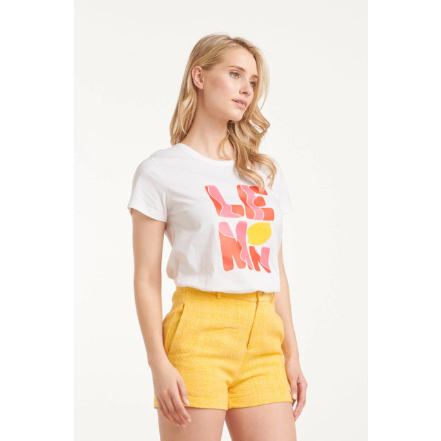 Smashed Lemon 25232 te katoenen t-shirt met lemon print, | 8720331343516 large
