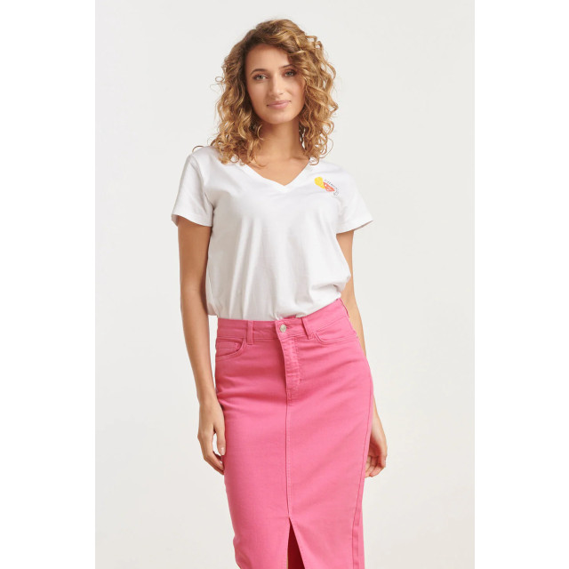 Smashed Lemon 25227 te katoenen t-shirt met citrus glow print | 8720331343110 large