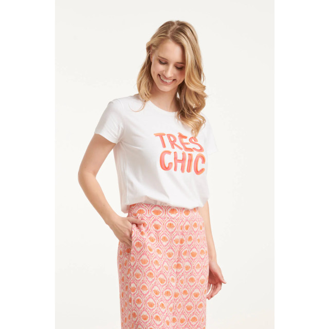 Smashed Lemon 25231 te katoenen t-shirt met tres chic opdrukperzik | 8720331343431 large