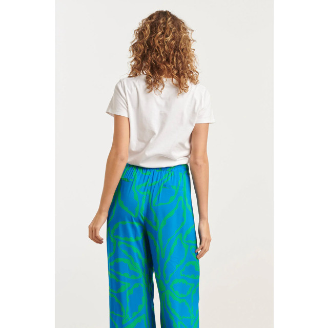 Smashed Lemon 25226 te katoenen t-shirt met borduursel van cobalt bloemen | 8720331343035 large