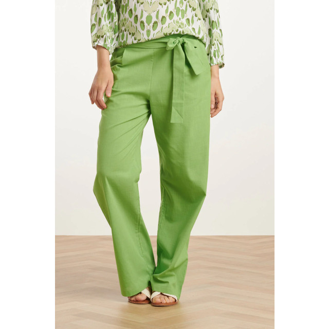 Smashed Lemon 25177 lime linnen broek | 25177-500-4XL large