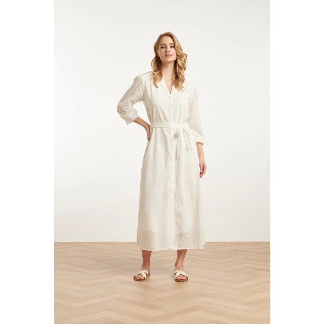 Smashed Lemon 25146 witte midi broderie anglaise jurk met 8720331332541 large