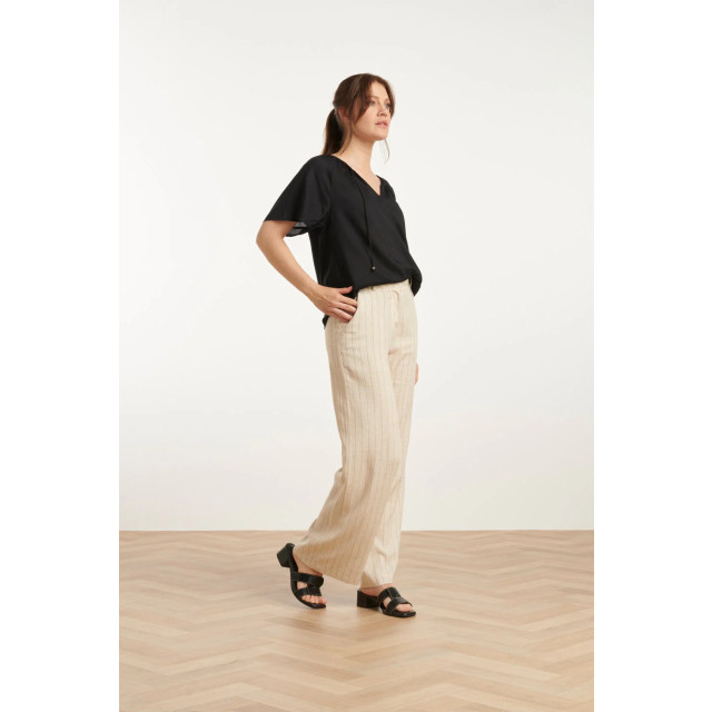 Smashed Lemon 25127 pinstriped linnen trousers | 8720331330059 large