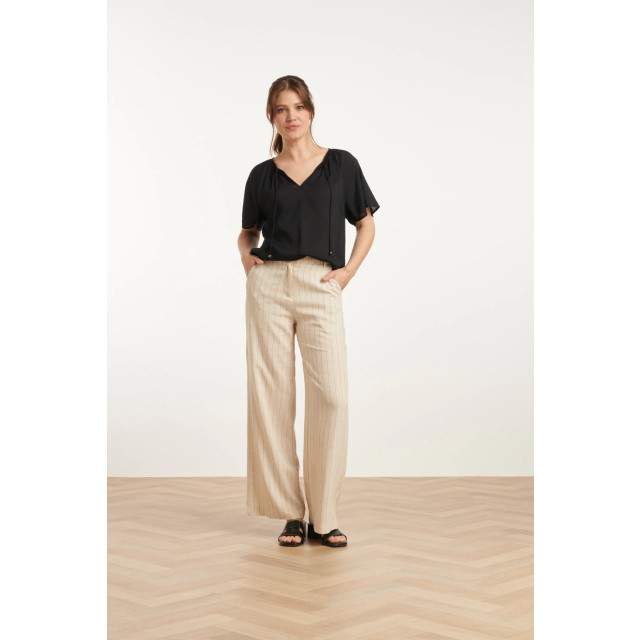Smashed Lemon 25127 pinstriped linnen trousers | 8720331330059 large