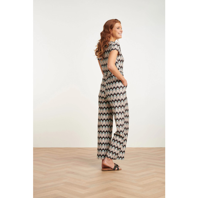 Smashed Lemon 24427 zachte stretch grafische print zomer jumpsuit | 24427-998-XL large