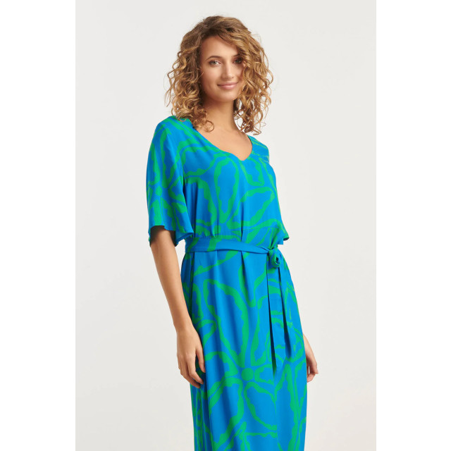 Smashed Lemon 25068 maxi jurk met grafische bloemenprintfelgras | 25068-650-530 large Smashed Lemon 25068 maxi jurk met grafische bloemenprintfelgras | 25068-650-530 large