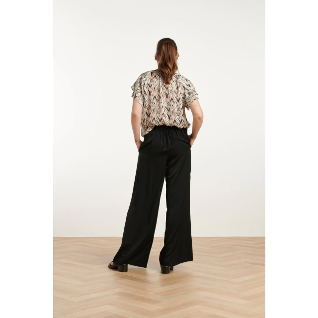 Smashed Lemon 25079 chiffon top met grafisch zigzag print, | 25079-010-998 large
