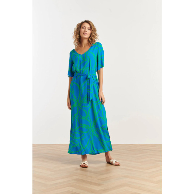 Smashed Lemon 25068 maxi jurk met grafische bloemenprintfelgras | 25068-650-530 large Smashed Lemon 25068 maxi jurk met grafische bloemenprintfelgras | 25068-650-530 large