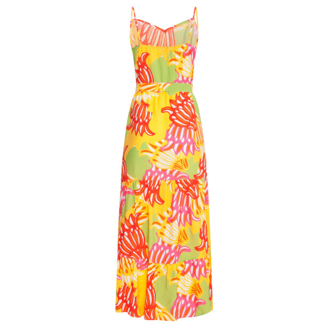 Smashed Lemon 25029 felgede maxi jurk met bloemenprint | 8720331320128 large