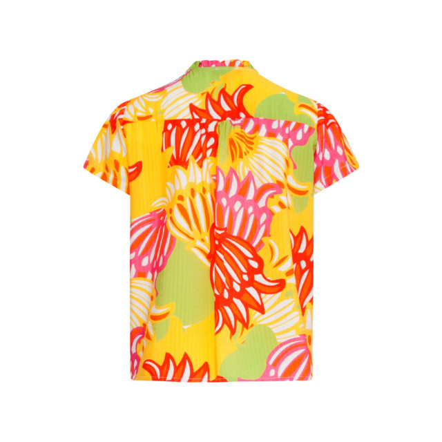 Smashed Lemon 25030 v-hals top met fel rijke bloemenprint | 8720331320210 large
