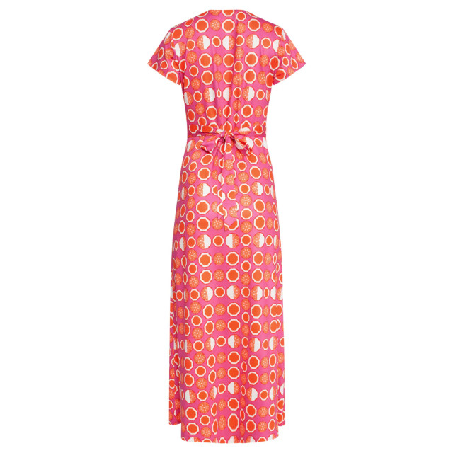 Smashed Lemon 25026 maxi jurk met v-hals met fruitprint | 25026-420-998 large Smashed Lemon 25026 maxi jurk met v-hals met fruitprint | 25026-420-998 large